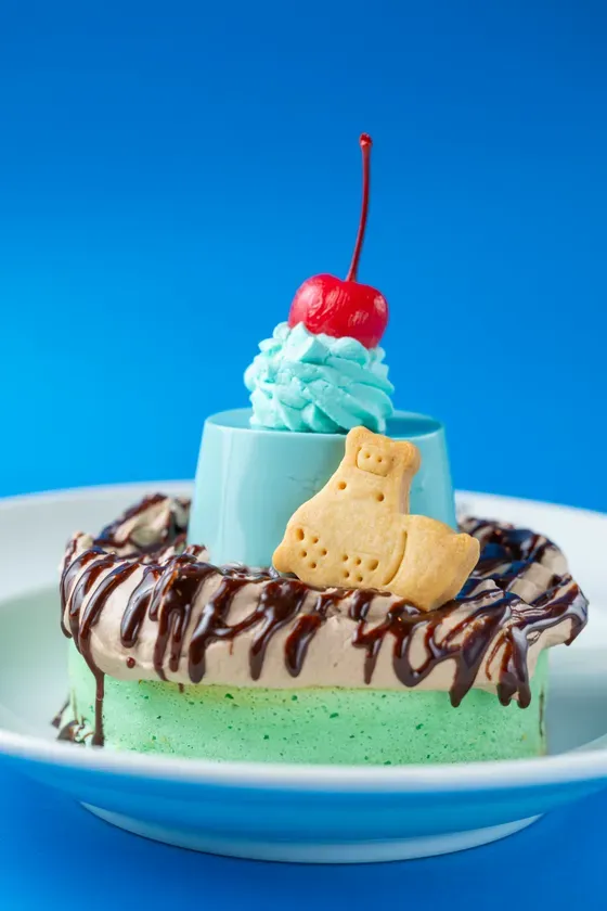 チョコミントプリンパンケーキ