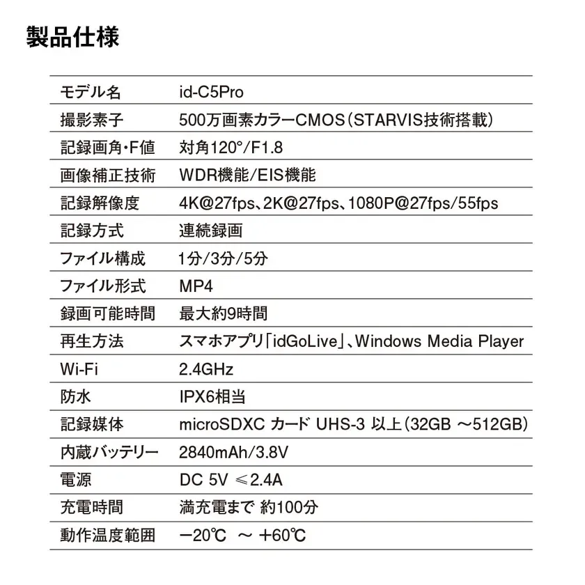 製品仕様