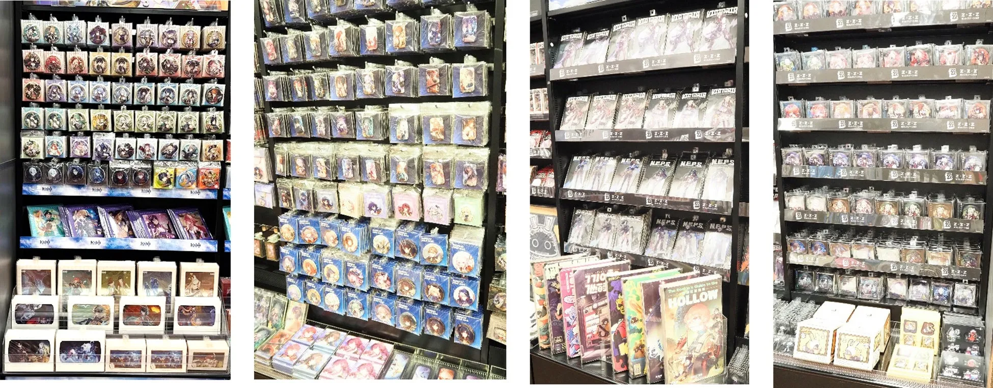 ゲームグッズの陳列イメージ。これだけあると目移りしそう！