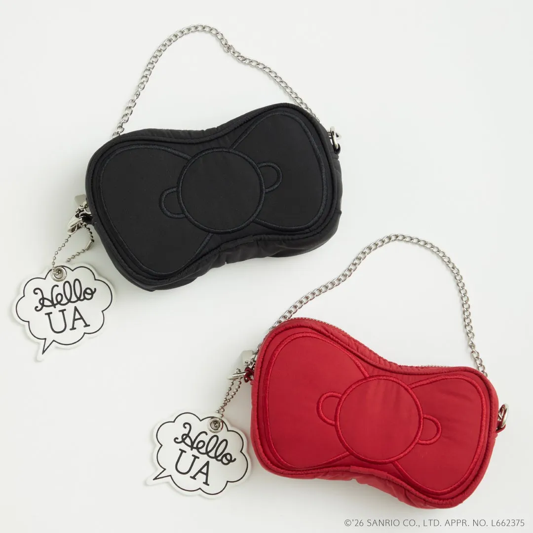 赤と黒のリボン型ショルダーバッグ