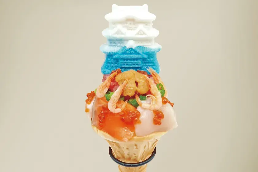 そふとろクリーム 熱海城下町一望