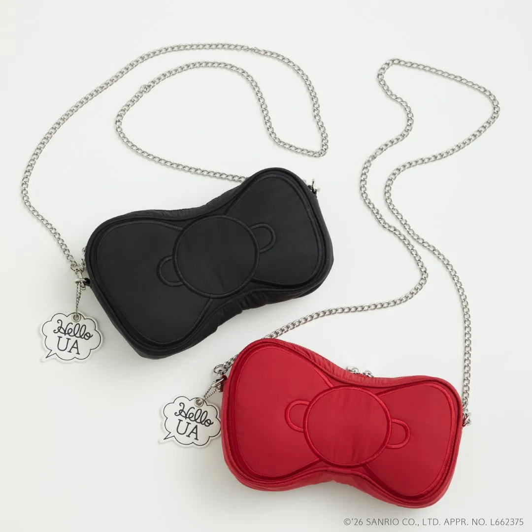 黒と赤のリボン型ショルダーバッグ2つ