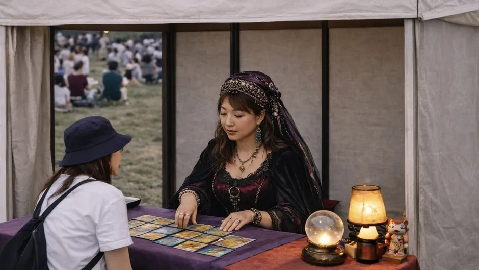 占い師とタロットカード