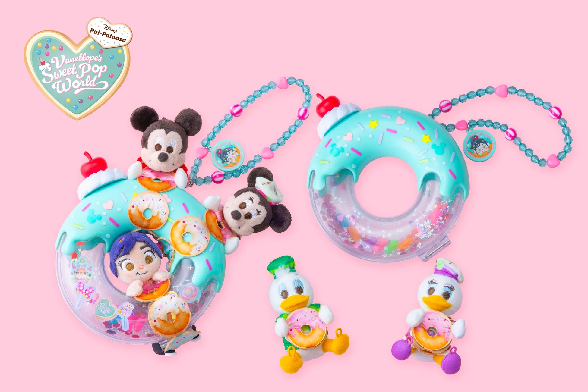 ヴァネロペのスイートポップワールドをテーマにしたドーナツ型のアクセサリーセット