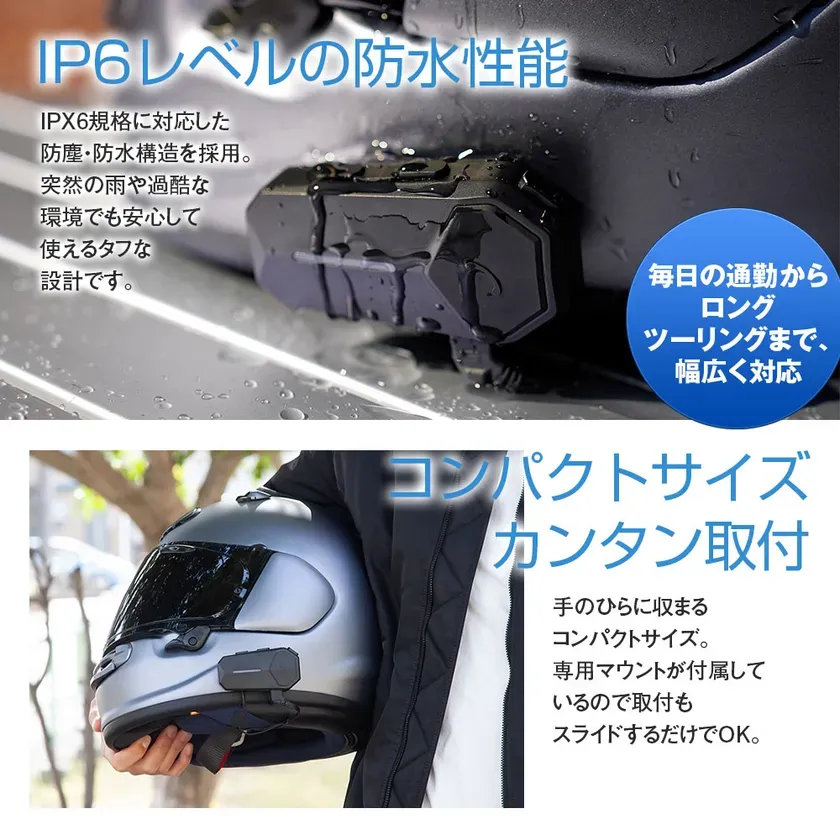 IPX6レベルの防水性能