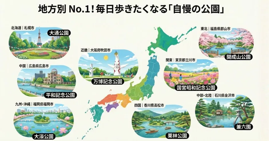 地方別No.1!毎日歩きたくなる「自慢の公園」