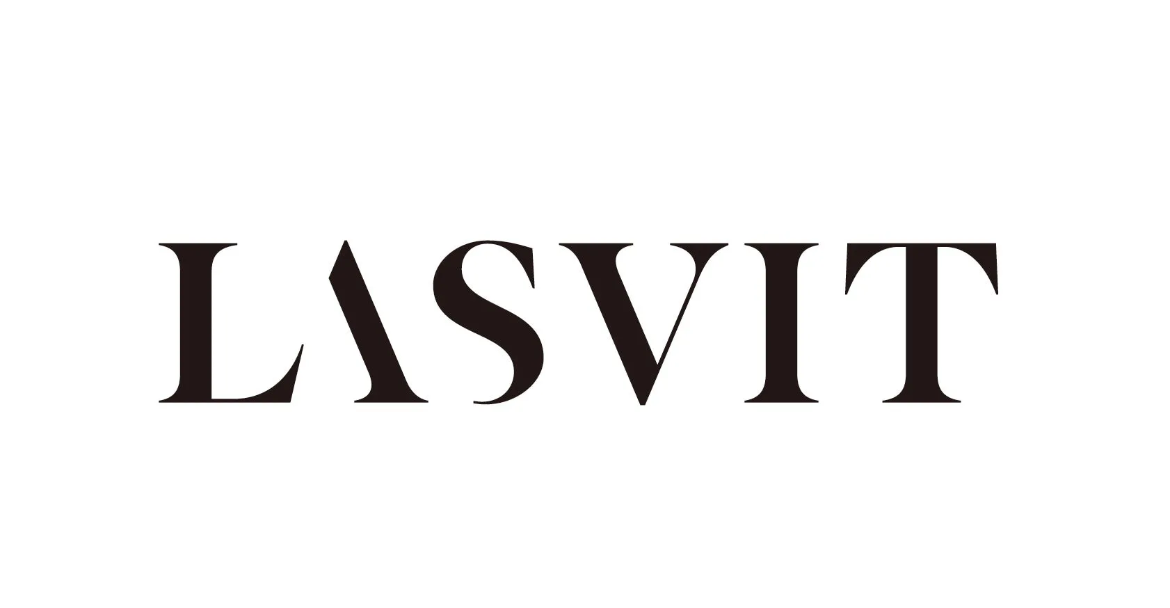 白い背景に「LASVIT」という文字が黒いセリフ体フォントで書かれたロゴ画像です。シンプルで洗練されたデザインが特徴です。
