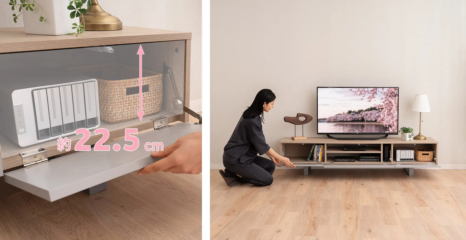 テレビボードの引き出し