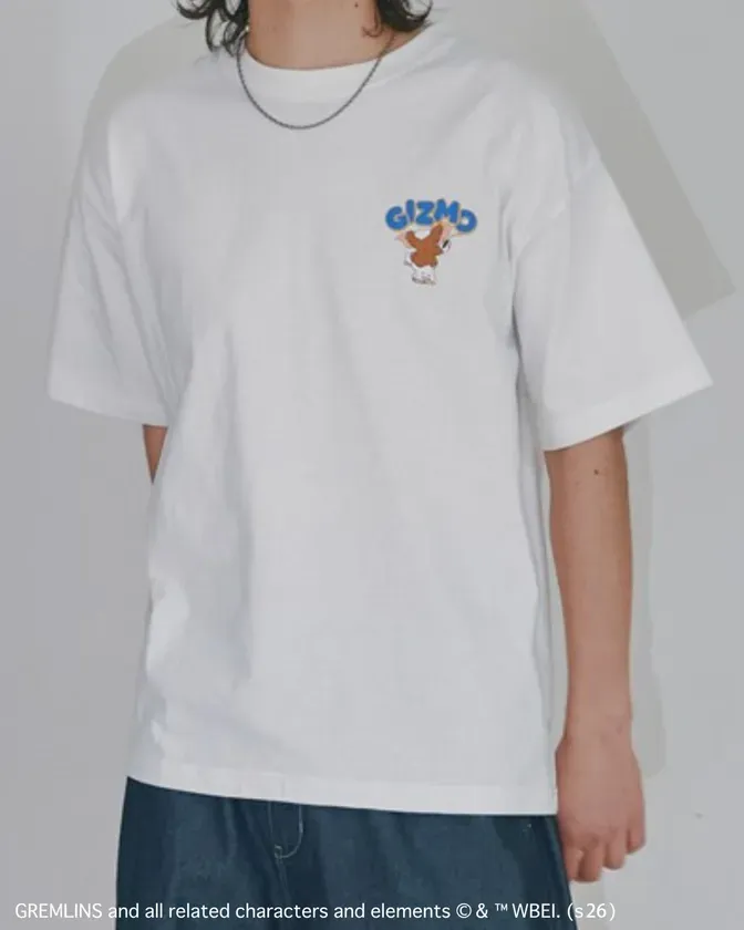 グレムリン ギズモ サガラ刺繍ロゴT (女性モデル)