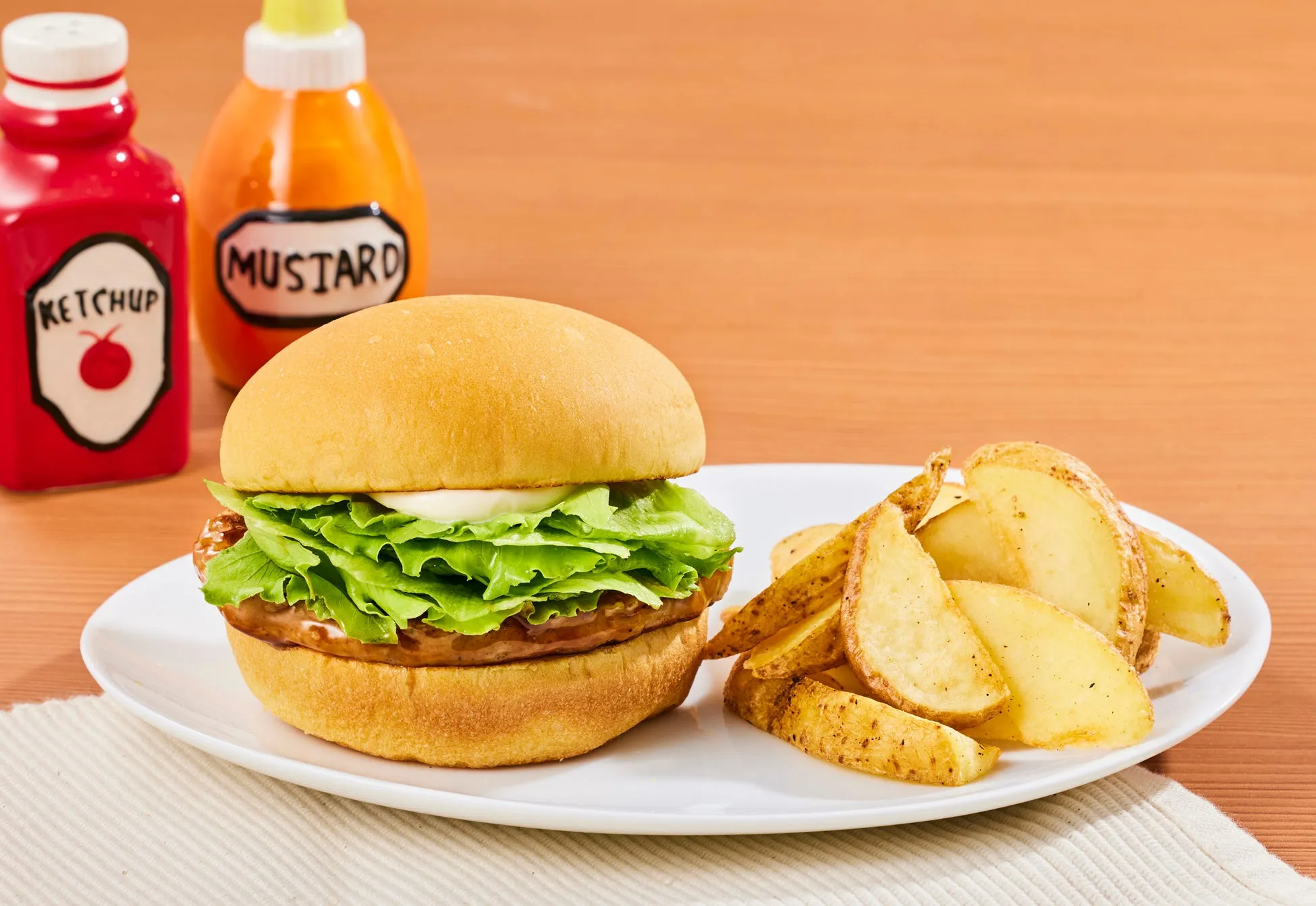 ハンバーガーとポテト