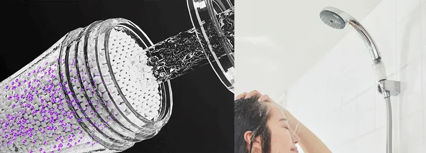 シャワーヘッドと浄水器のイメージ